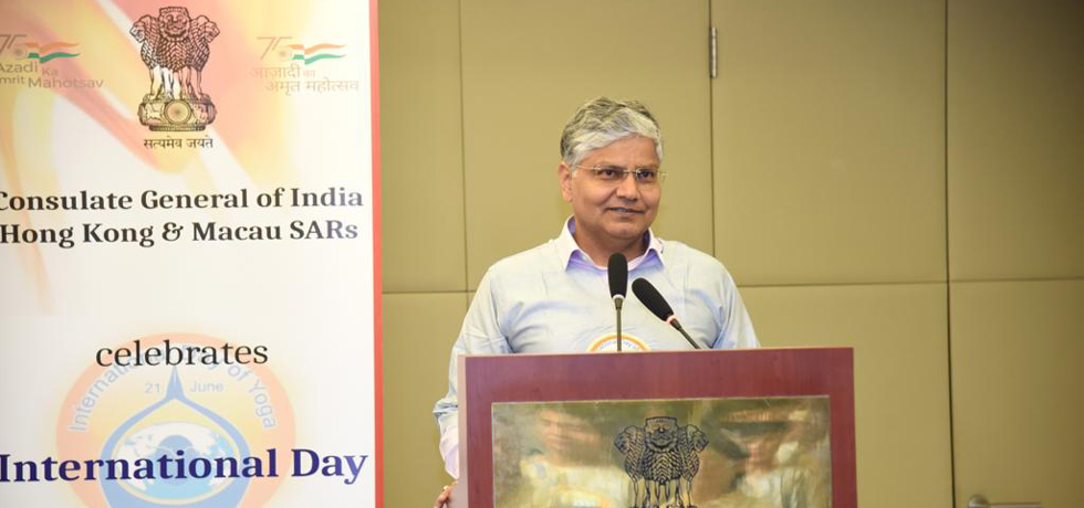 Ambassador of India to the PRC H.E. Mr. Pradeep Kumar Rawat addressed representatives of partner yoga institutes in the run up to the International Day of Yoga 2023.