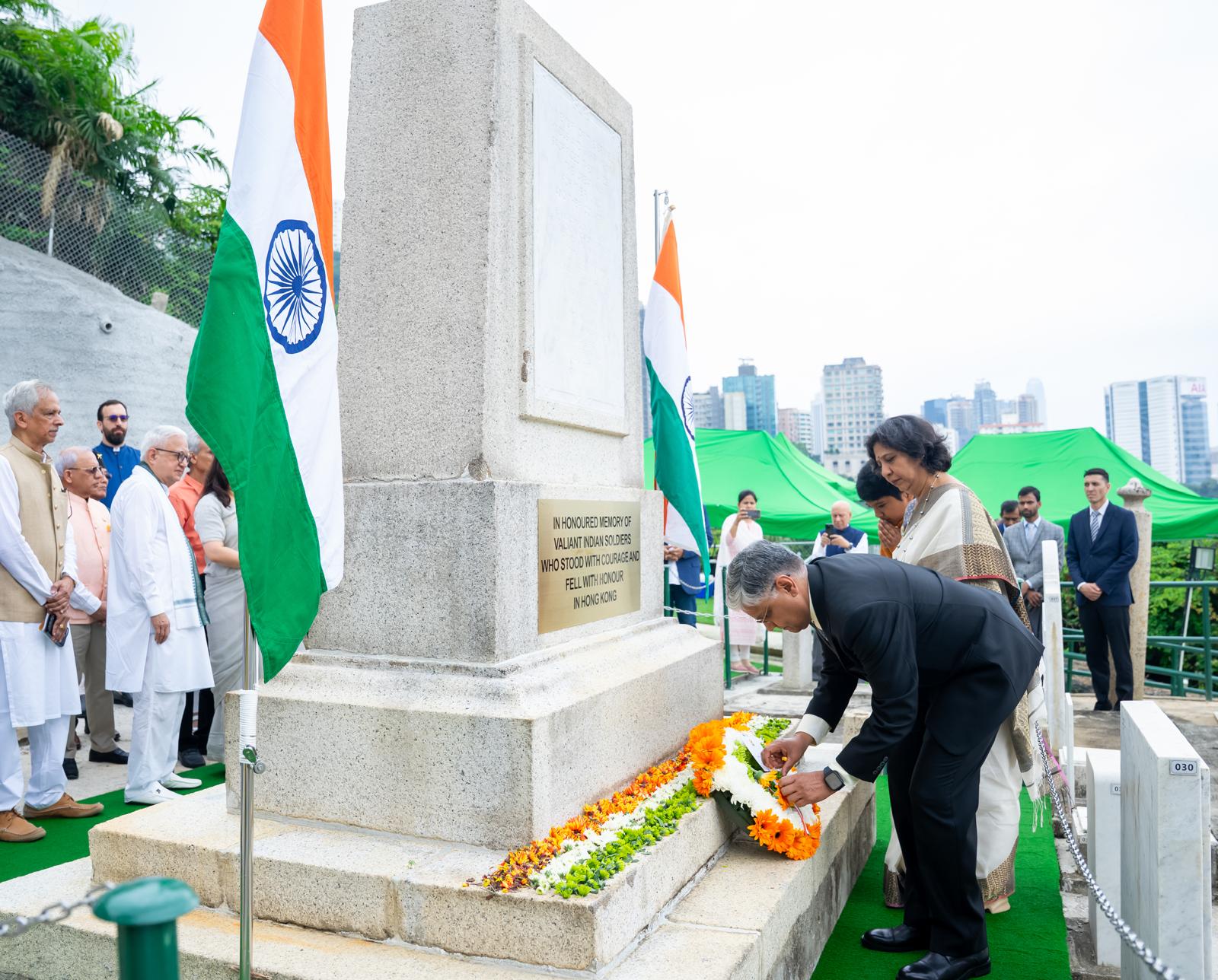 Commemoration Event at the Indian Soldiers’ War Memorial, Hindu Temple, Happy Valley, Hong Kong (25 May 2025)